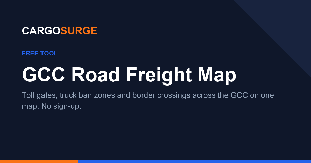 CargoSurge across the GCC trade corridors